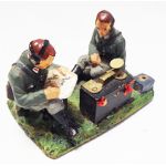 1930's era German Morse Code Team composition figures made by Elastolin