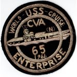 1961 US Navy World Cruise USS Enterprise CVA-65 Bullion Cruise Patch