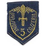 Italian Cosseria 5th Division Sleeve Shield / Patch.