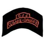 WWII OSS Office Of Strategic Service Cloake - Dagger Chinese Made Tab / Patch