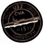 1957 US Navy Med Cruise USS Randolph CVA-15 1957 Bullion Cruise Patch