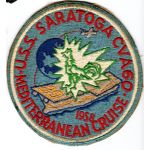 1958 US Navy USS Saratoga CVA-60 Mediterranean Cruise Patch