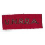 WWII United Nations Relief and Rehabilitation Agency Bullion Tab / Patch