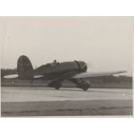 Press Photo Lindbergh in Experimental Plane with Caption.