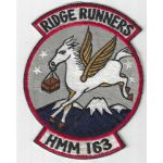1950's - 1960's US Marine Corps HMM-163 RIDGE RUNNERS Theatre Made Squadron Patch