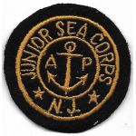 WWII Home Front Junior Sea Corps Of New Jersey Patch