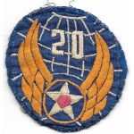 WWII Army Air Forces 20th Air Force Theatre Made Patch