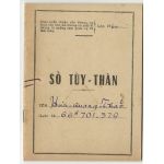 South Vietnamese Army /  ARVN Soldiers Personnel Record Booklet From 1966 Softbound booklet