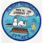 Vietnam Era US Air Force 57th Aeromedical Evacuation Squadron Flight Instructor Snoopy Patch