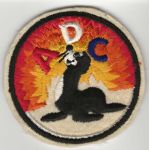 WWII Alaskan Defense Command Black and White Border Disney Design Felt Patch