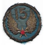 WWII AAF 15th Air Force Italian Made Bullion Patch