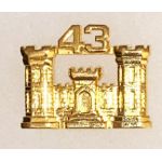 1950's-60's 43rd Engineers Officers Collar Device