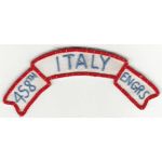 WWII 458th Engineers Italy Scroll