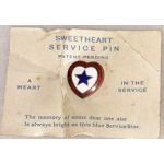 WWII New Old Stock Heart In The Service Patriotic / Sweetheart Pin