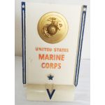 WWII US Marine Corps Two Piece Chalkware V For Victory Table Topper