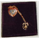 WWII New Old Stock US Marine Corps Chained Sweetheart / Patriotic Pin