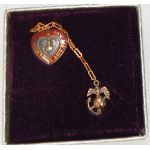 WWII New Old Stock US Marine Corps Chained Sweetheart / Patriotic Pin