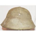 Vietnam Wartime NVA / North Vietnamese Army Pith Helmet With Shrapnel Damage.