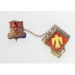 WWII 45th Division Chained Sweetheart / Patriotic Pin