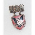 WWII 86th Division Two Piece Sweetheart / Patriotic Pin