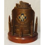 WWII Headquarters Battery 338th Field Artillery 88th Division Italy Trench Art Desk Piece