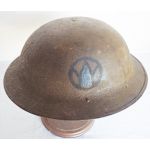 WWI M1917 helmet with liner painted to 178th Infantry Brigade of the 89th Division
