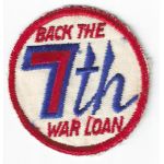 WWII Home Front Back The 7th War Loan Patch