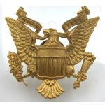American Civilian Volunteer W/ British visor cap eagle, Marked