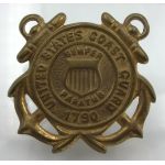 US Coast Guard Enlisted Visor Cap Badge, WWII