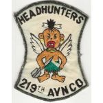 Vietnam 219th Aviation Company HEADHUNTERS Uniform Removed Pocket Patch