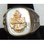 WWII - 1950's US Navy Class Type Ring
