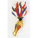WWII era Painted Soldier Torch Sweetheart Pin