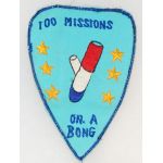 Vietnam 100 Missions On A Bong Novelty Patch