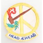 Vietnam Head & Head Pot Pipe & Peace Emblem Novelty Patch