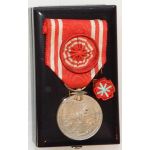 WWII Japanese Cased Red Cross Society Membership Medal & Rosette