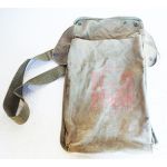 WWII era bag that is stenciled with the US Army Corps of Engineers symbol