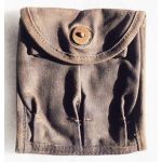 WWII era US Army M1 Carbine Ammo Pouch that has been Camouflaged with grease
