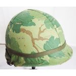 Vietnam era US Army M1 Helmet with Mitchell Cover and camo band