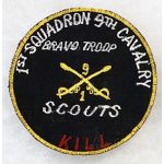 Vietnam B Troop 1st Squadron 9th Cavalry SCOUTS KILL Pocket Patch