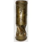 WWI Kissing Couple & Birds Trench Art Shell