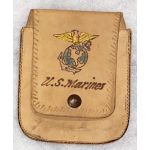 WWII US Marine Corps Soft Leather Cigarette Case