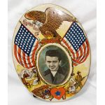 Pre-WWII Hispanic Soldier Celluloid Son In Service Patriotic Photo Frame
