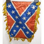 Confederate Fringed Silk Desk Flag