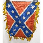 Confederate Fringed Silk Desk Flag