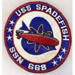 1960's US Navy USS Spadefish SSN-668 Submarine Patch