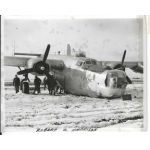 WWII Little Mac Crashed B-24 Nose Art Photo