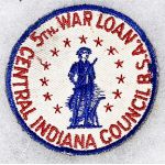 WWII 5th War Loan Central Indiana Council BSA Home Front Patch