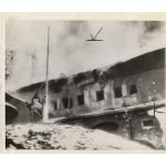 WWII Yanks Taking Down German Flag As Hitlers Chalet Burns At Berchtesgaden PR Photo
