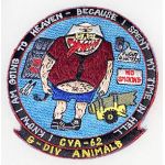 Vietnam US Navy Ed "Big Daddy" Roth Design USS Independence G-Division Animals Tour Patch