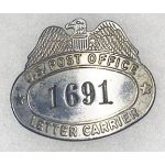 US Post Office Letter Carrier Cap Badge